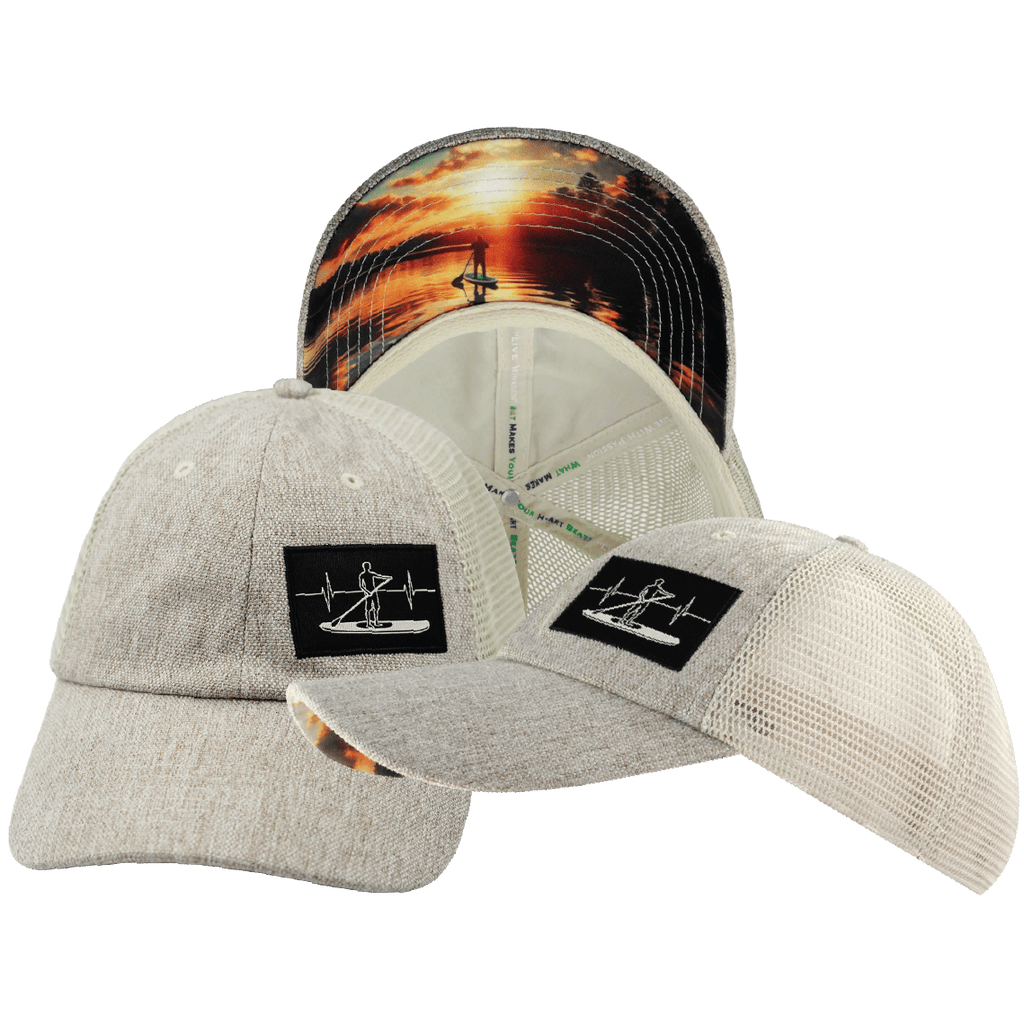 Paddle Board Hat - Dad Hat - Sand Hemp / Sand - Soft Trucker Mesh